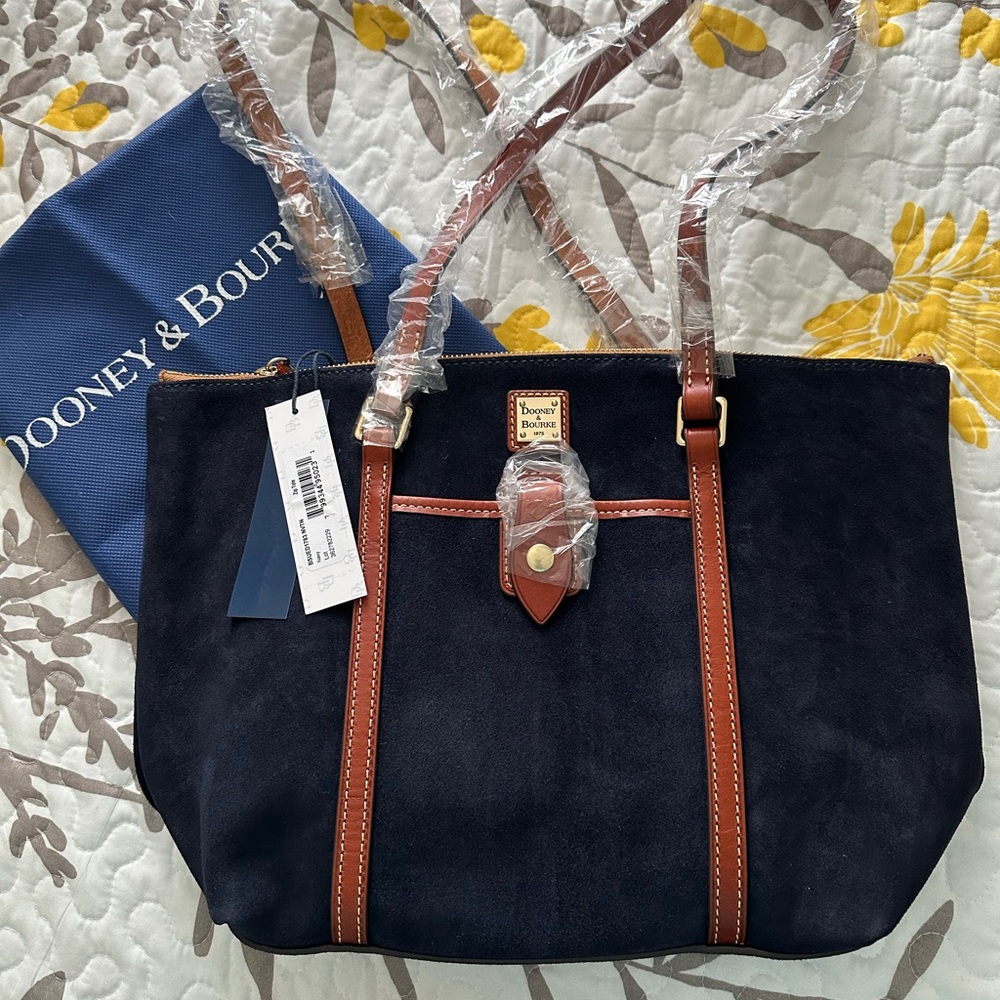 Dooney and Bourke blue suede tote